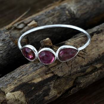 Multicolor Tourmaline Sterling Silver Rings 2