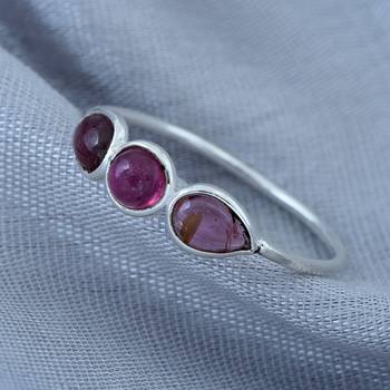 Multicolor Tourmaline Sterling Silver Rings 5