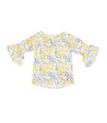 White Printed Cotton Girls Dresses