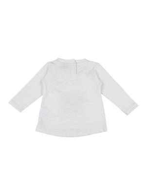 White Printed Cotton Girls Dresses 2