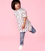Boat Printed Linen Kurta For Boys