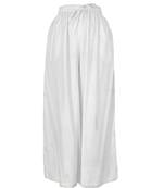 White plain polyester palazzo-pants