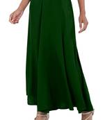Green plain viscose palazzo-pants