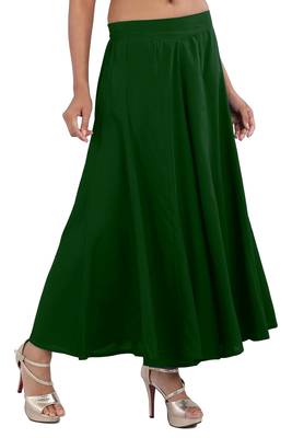 Green plain viscose palazzo-pants 3