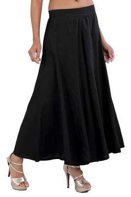Black plain viscose palazzo-pants 3