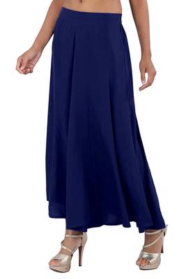 Royal-blue plain viscose palazzo-pants 1