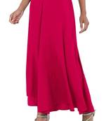 Magenta plain viscose palazzo-pants