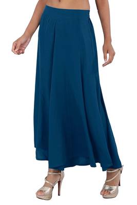 Sky-blue plain viscose palazzo-pants 1