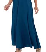 Sky-blue plain viscose palazzo-pants