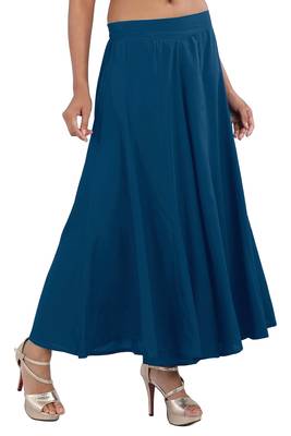 Sky-blue plain viscose palazzo-pants 3