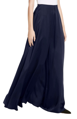 Blue plain viscose palazzo-pants 1