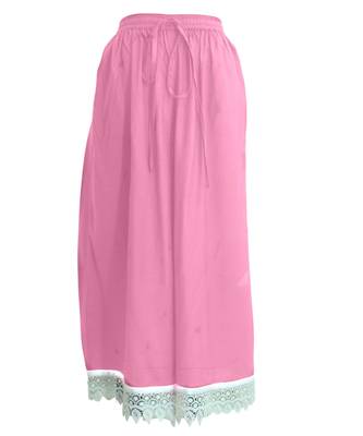 Baby-pink plain viscose palazzo-pants 2