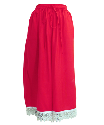 Magenta plain viscose palazzo-pants 1