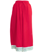 Magenta plain viscose palazzo-pants