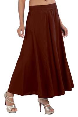 Maroon plain polyester palazzo-pants 3