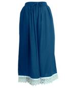 Sky-blue plain viscose palazzo-pants