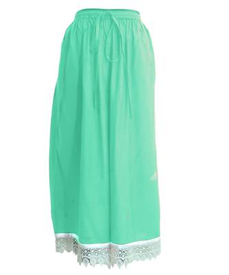 Teal plain viscose palazzo-pants 1