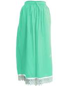 Teal plain viscose palazzo-pants