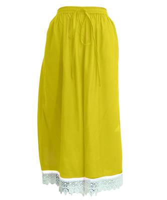 Yellow plain viscose palazzo-pants 1