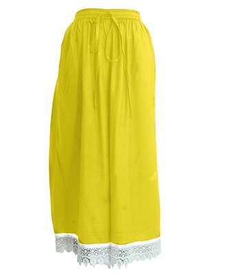Yellow plain viscose palazzo-pants 2