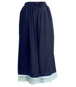 Blue plain polyester palazzo-pants