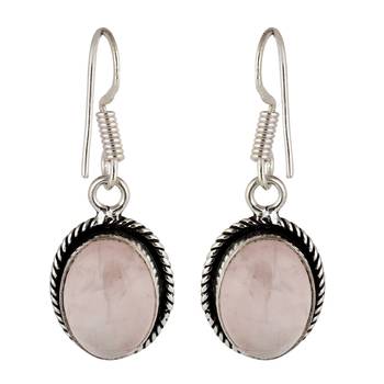 Pink quartz  earrings 1