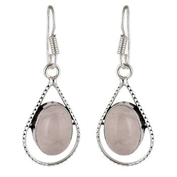 Pink quartz  earrings 1