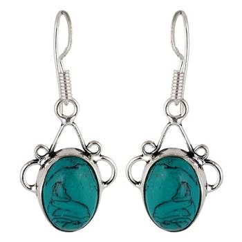 Turquoise turquoise earrings 1