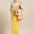 Kalasati Yellow Pure Linen Solid Bhagalpuri Saree