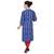 Women blue Printed, stripes_printed Straight Kurta