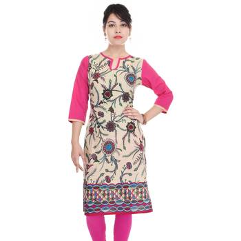 Women multicolor Printed Straight Kurta 2