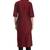 maroon plain dupion kurti