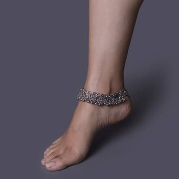 German Silver Anklets With Ghungroo 1