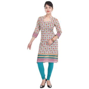 Women multicolor Printed Straight Kurta 1