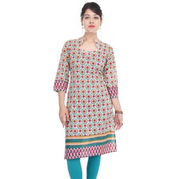 Women multicolor Printed Straight Kurta 2