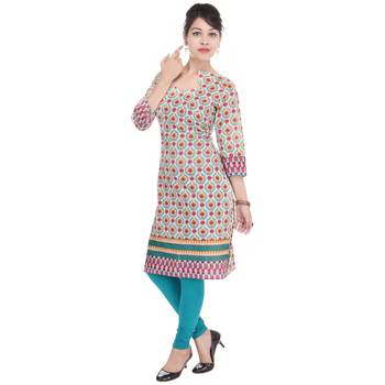 Women multicolor Printed Straight Kurta 3