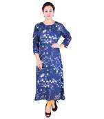 Women blue Printed Straight Kurta