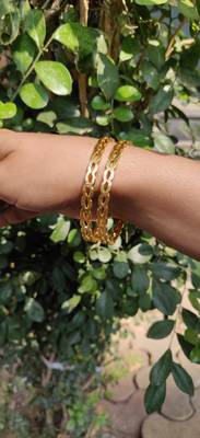 Ethnic  Gold Plated Designer Bangle Set Of 2 3