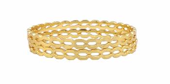 Ethnic  Gold Plated Designer Bangle Set Of 2 6