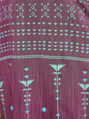 purple printed Rayon kurta sets 5