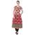 Women Red Printed A-line Kurta