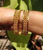Traditional Gold Plated  Bracelet Bangle Set Of 2
