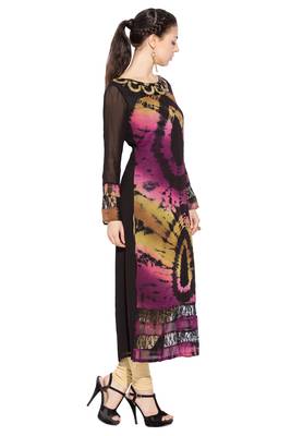 Multicolor Embroidered Georgette Party Wear Kurti 3