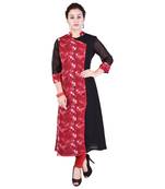 Women Red Printed A-line Kurta