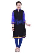 Women blue Printed Straight Kurta