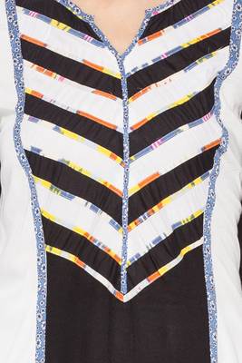 Black Printed Cotton Party Wear Kurti 5