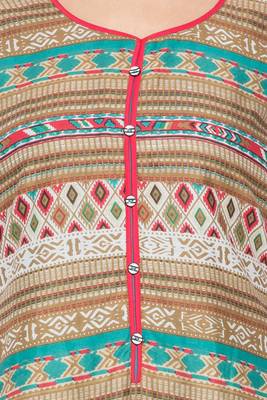 Blue Printed Georgette Party Wear Kurti 5
