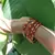 Maroon And Gold Bangle Set Of 4