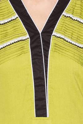 Green Embroidered Georgette Party Wear Kurti 5