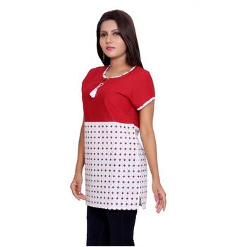 Women Maroon Printed Straight Kurta 3